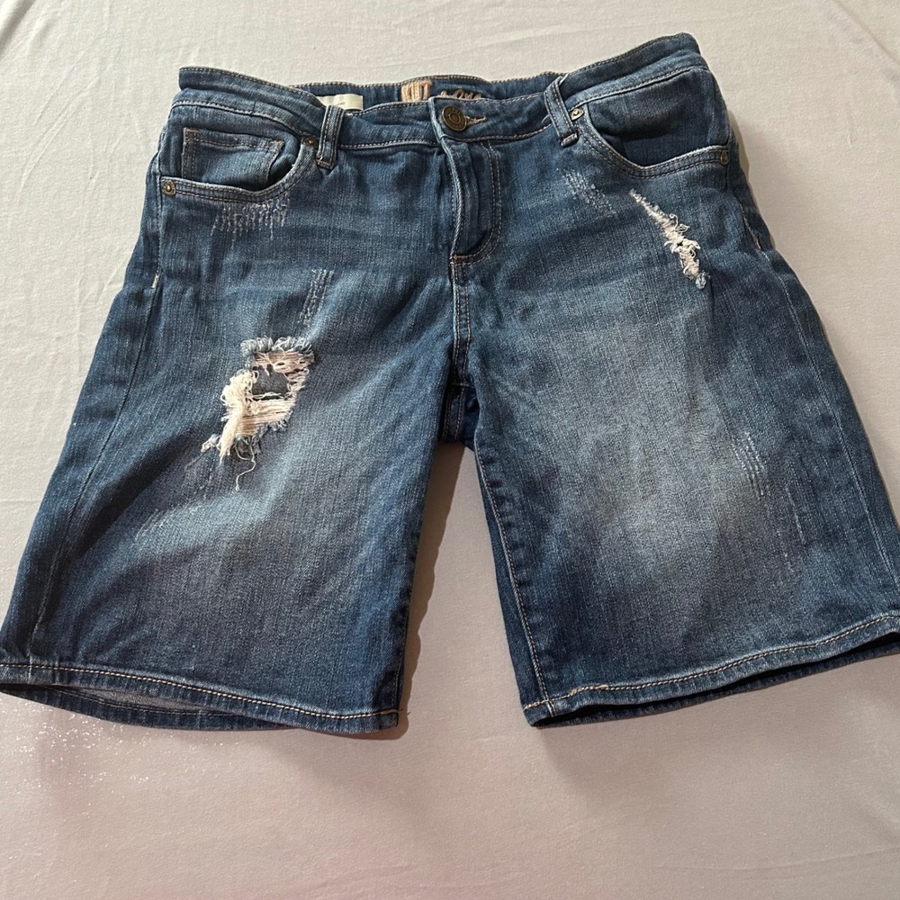 KUT From the Kloth Katy Boyfriend‎ Distressed Denim Jean Shorts Size 8